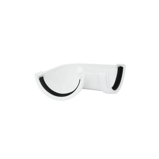 112mm Half Round 90 Degree Gutter Angle White