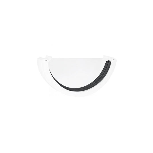 112mm Half Round External Stopend White