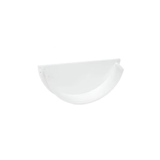 112mm Half Round Internal Stopend White