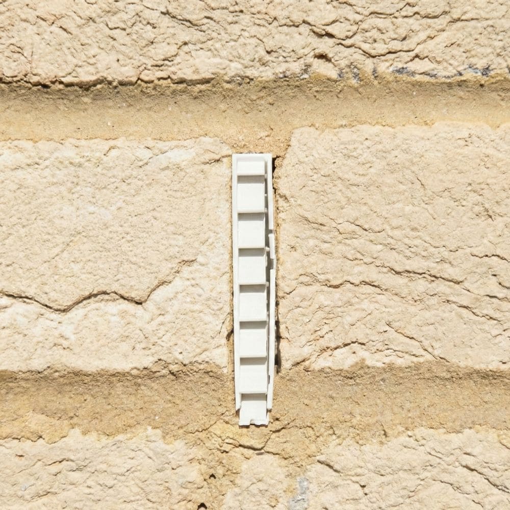 10mm x 65mm Cavity Wall Brick Weep Vent White