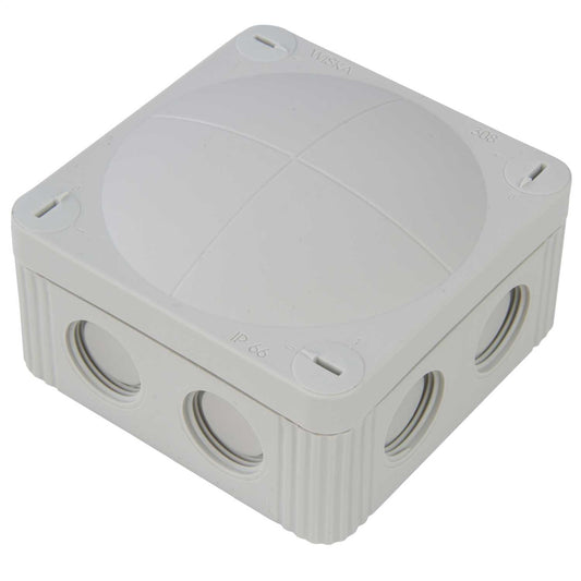 Wiska Combi 308 85mm x 85mm x 51mm PVC Adaptable Box with Terminals Grey IP66