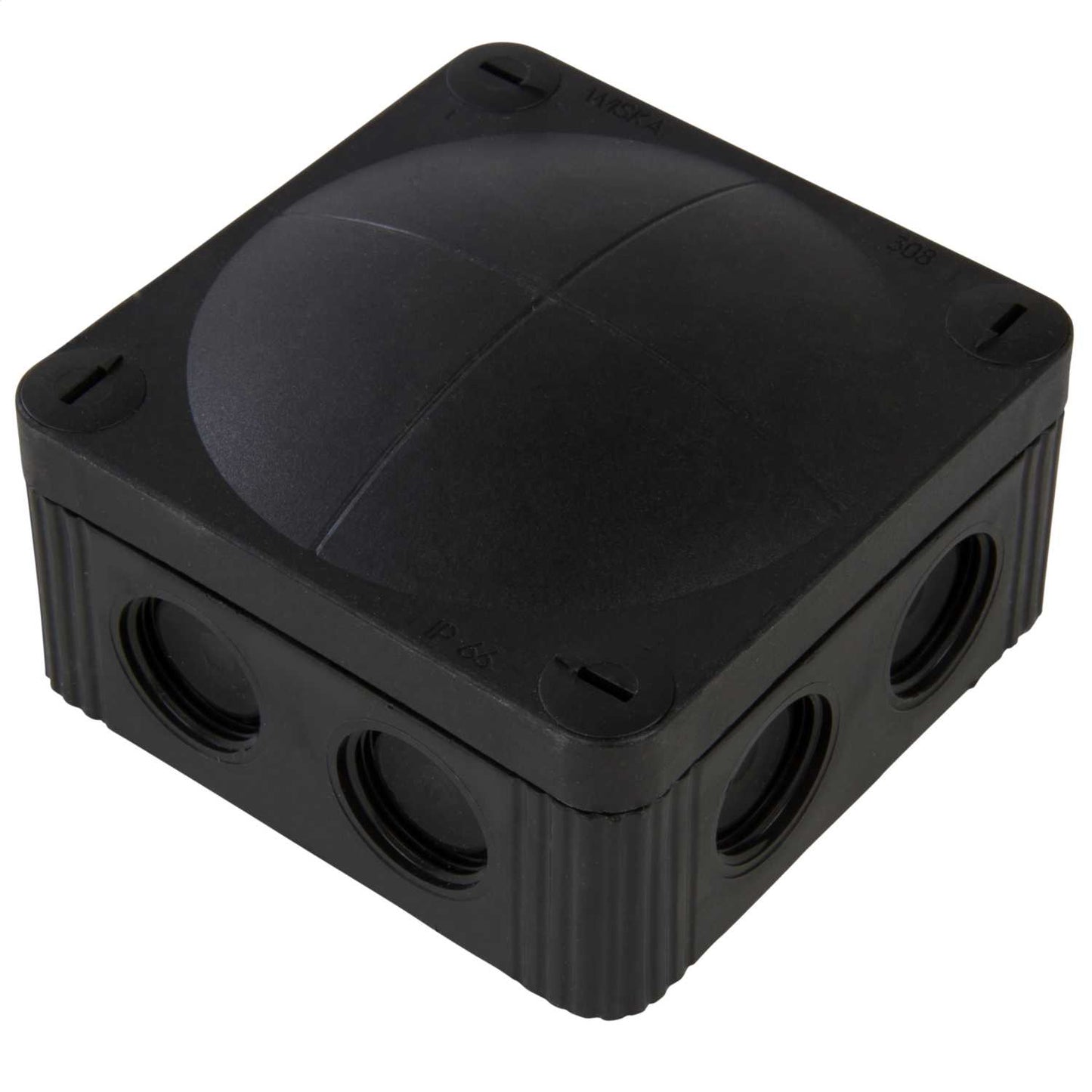 Wiska Combi 308 85mm x 85mm x 51mm PVC Adaptable Box with Terminals Black IP66