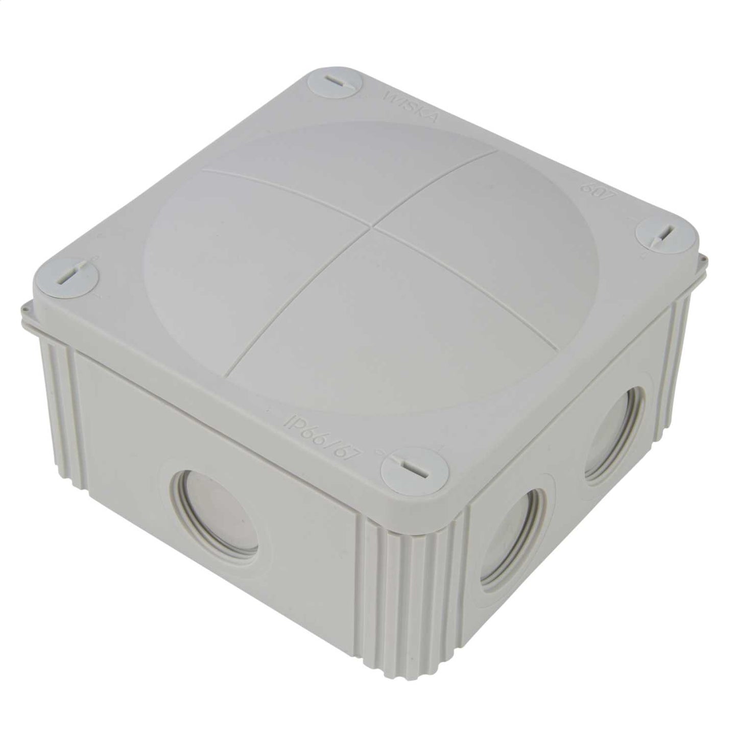 Wiska Combi 607/5/S 110mm x 110mm x 66mm PVC Adaptable Box Grey IP66
