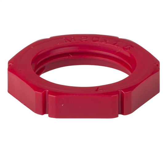 M20 20mm Lock Nut Red (Sold in 1's)