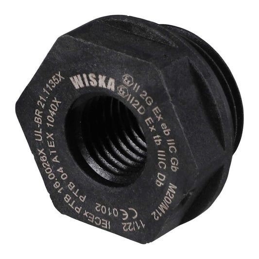 M20 Male x M12 Female Ex Reduction Adaptor Polyamide (Sold in 1's)