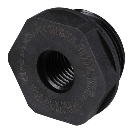 M25 Male x M12 Female Ex Reduction Adaptor Polyamide (Sold in 1's)