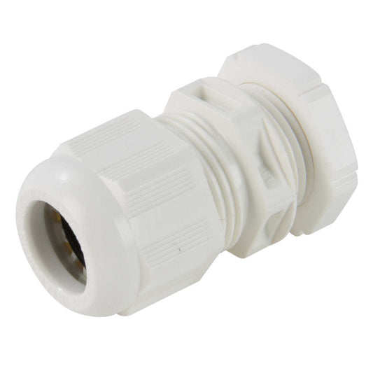 Wiska GLP20 20mm IP68 Compression Gland with Locknut White (Pack of 10)