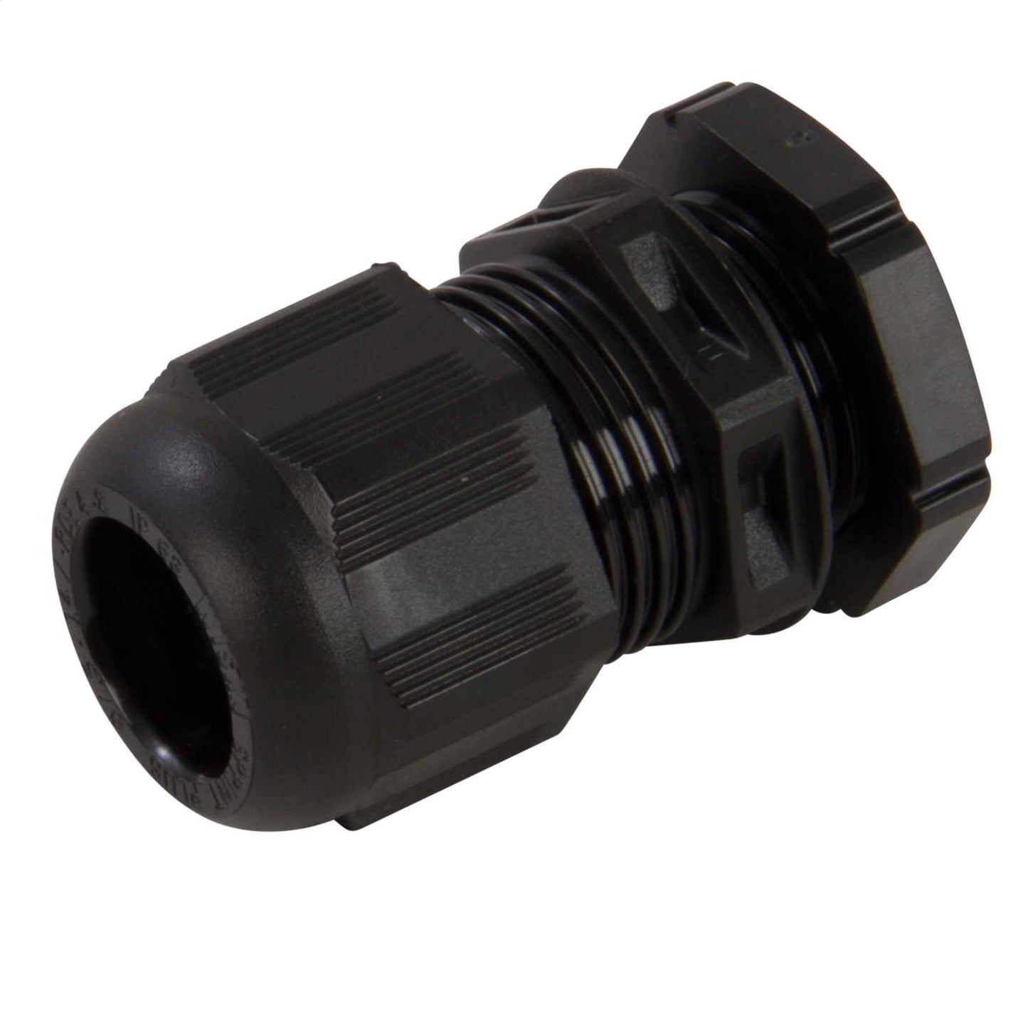 Wiska GLP20 20mm IP68 Compression Gland with Locknut Black (Pack of 10)