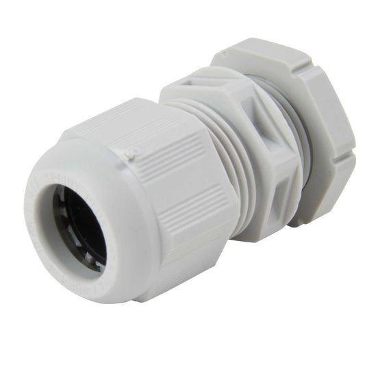 Wiska GLP20 20mm IP68 Compression Gland with Locknut Grey (Pack of 10)