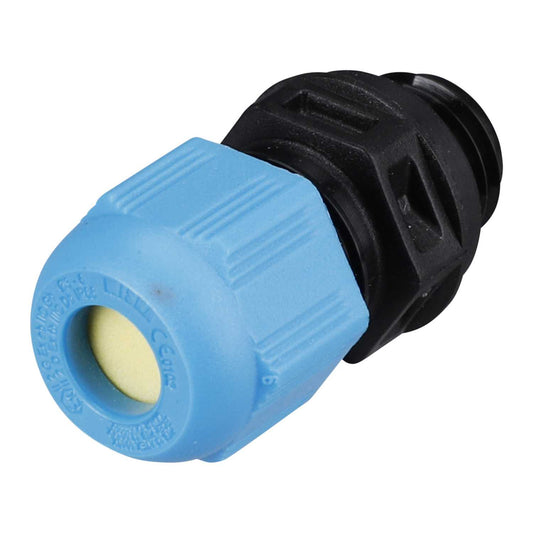 Wiska M12 Ex Cable Gland Only for Intrinsic Safety with Short Thread Blue