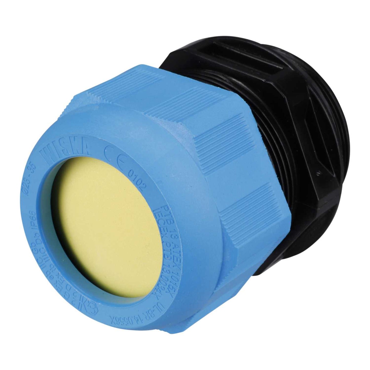 Wiska M50 Ex Cable Gland Only for Intrinsic Safety with Short Thread Blue