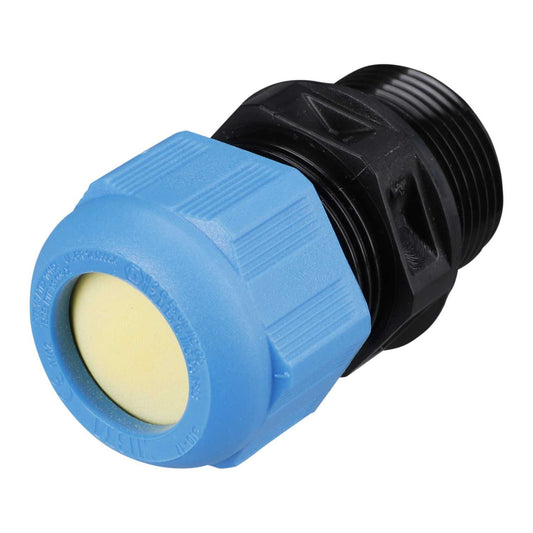Wiska M25 Ex Cable Gland Only for Intrinsic Safety with Long Thread Blue