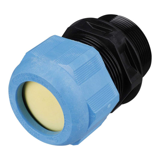 Wiska M40 Ex Cable Gland Only for Intrinsic Safety with Long Thread Blue
