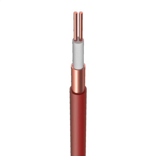 Wrexham 2.5mm² 2 Core LSF Mineral Insulated Cable Red 500V (100m Drum)