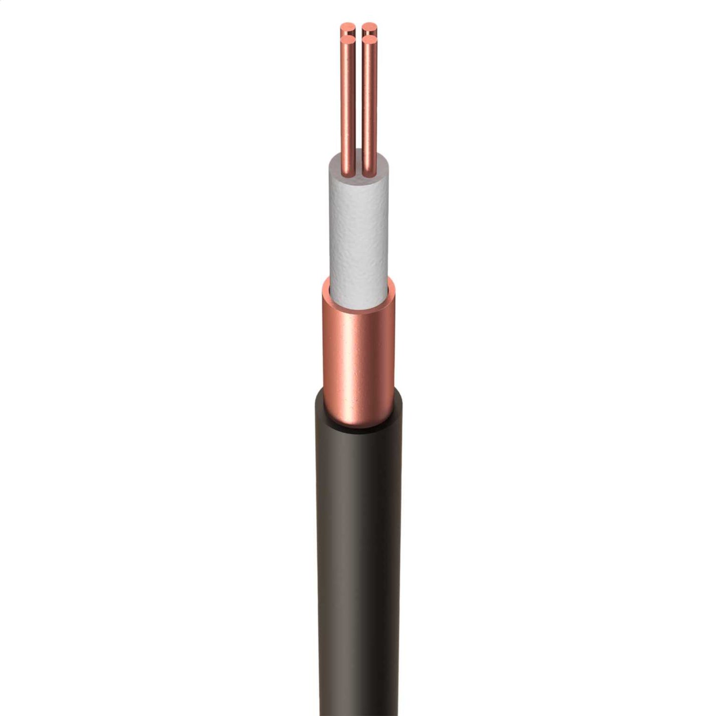 Wrexham 2.5mm² 4 Core LSF Mineral Insulated Cable Black 500V (100m Coil)