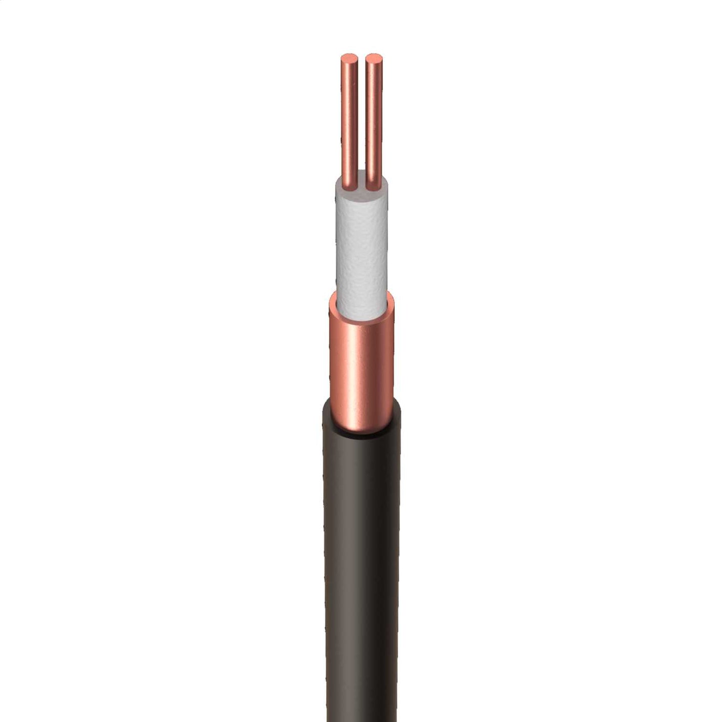 Wrexham 4mm² 2 Core LSF Mineral Insulated Cable Black 500V (100m Drum)