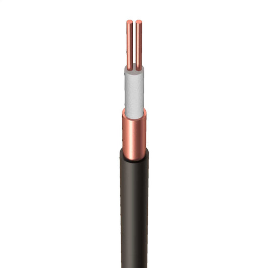 Wrexham 1.5mm² 2 Core LSF Mineral Insulated Cable Black 500V (100m Drum)