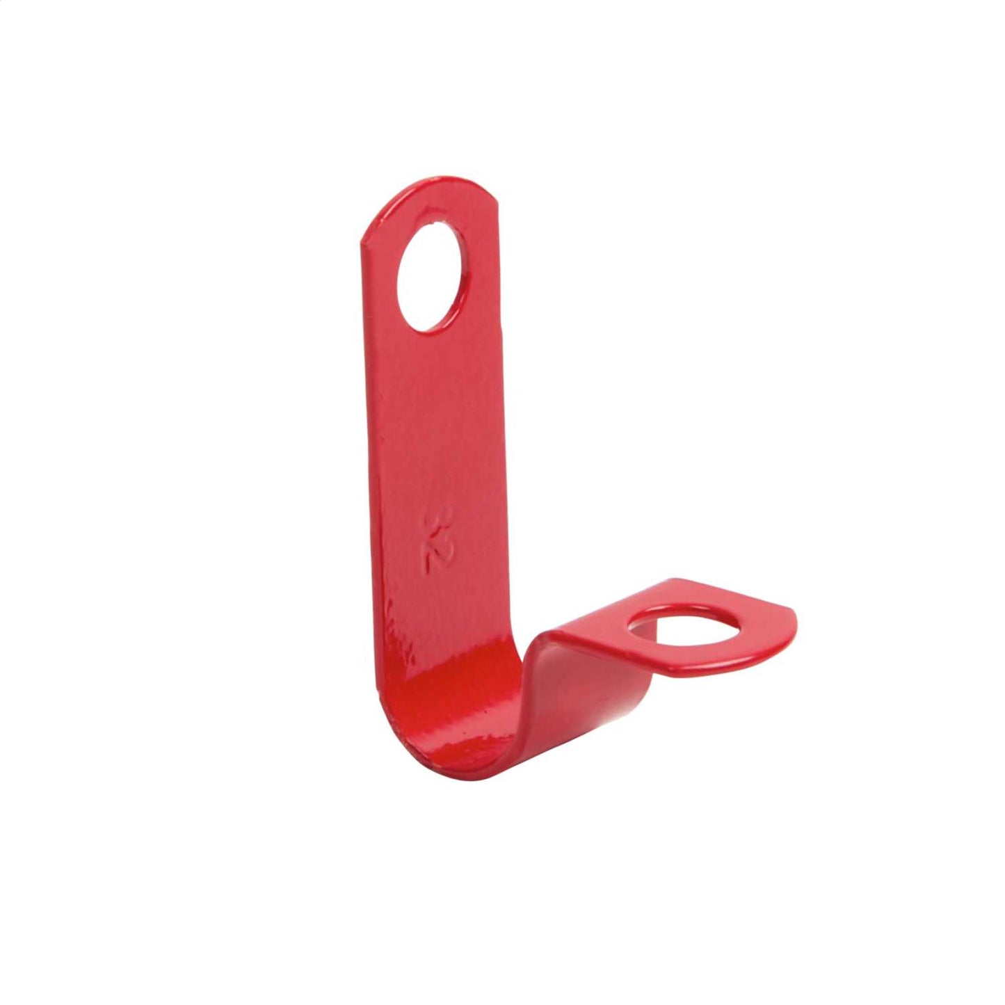 Wrexham LSF Coated Single Fixing P Clip 32 Red (Pack of 50)