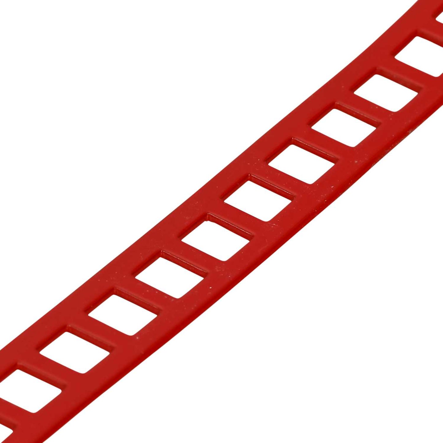 Wrexham 12mm Wide LSF Coated Pre-Punched Copper Fixing Strip with 6mm Holes Red