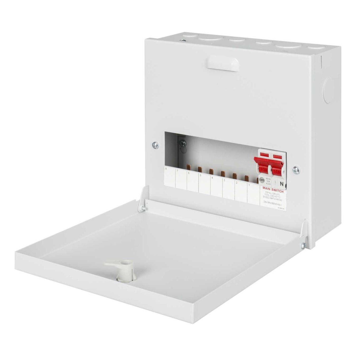 Wylex 8 Way 100A SP+N Type A Distribution Board with Incomer