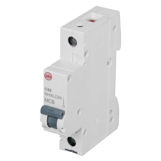Wylex Nhxl 50A Single Pole 6kA C Curve MCB