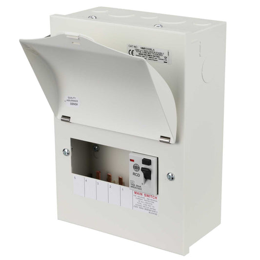 Wylex 5 Way 100A 30mA Type A RCD Incomer Metal Clad Consumer Unit
