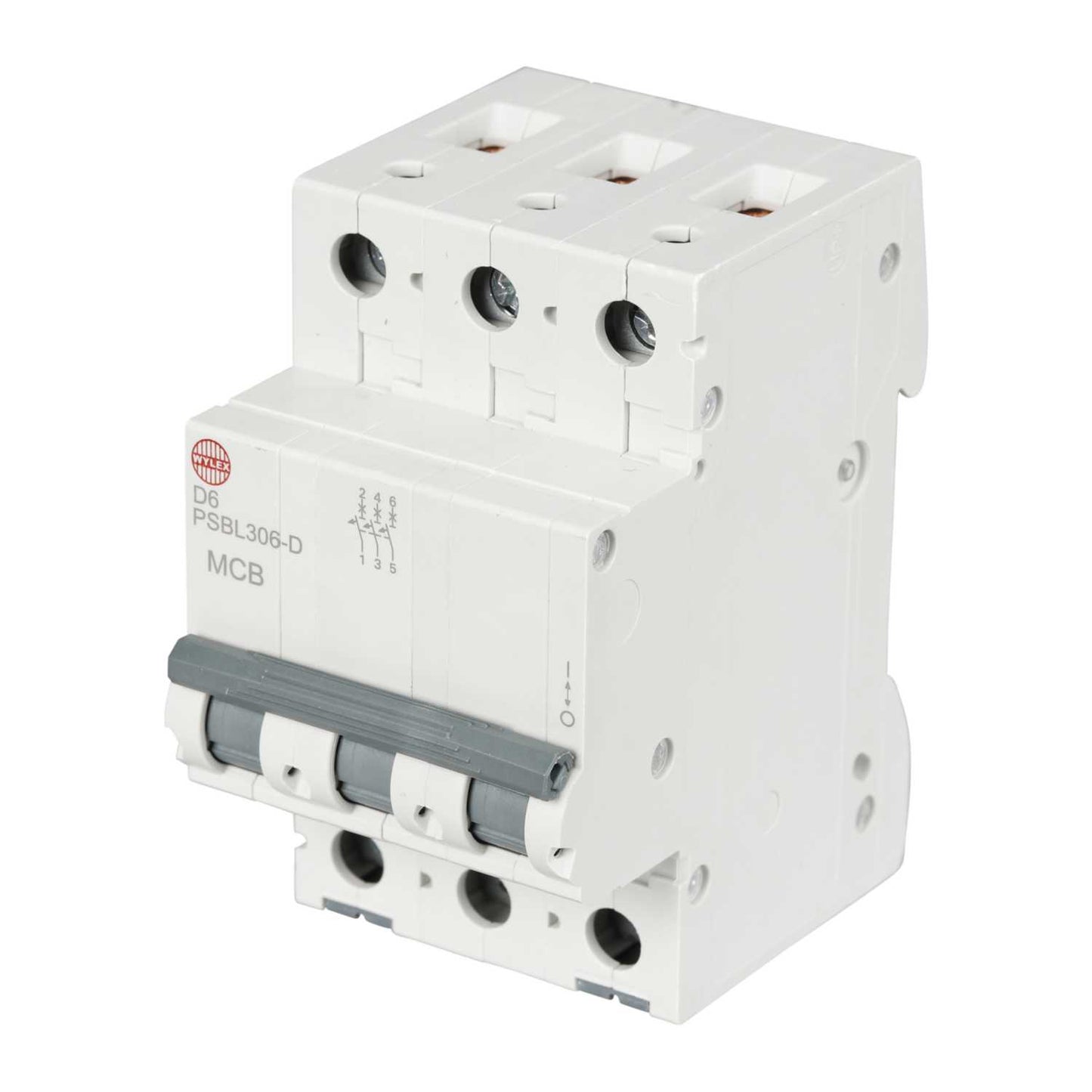 Wylex 6A Triple Pole 10kA D Curve MCB