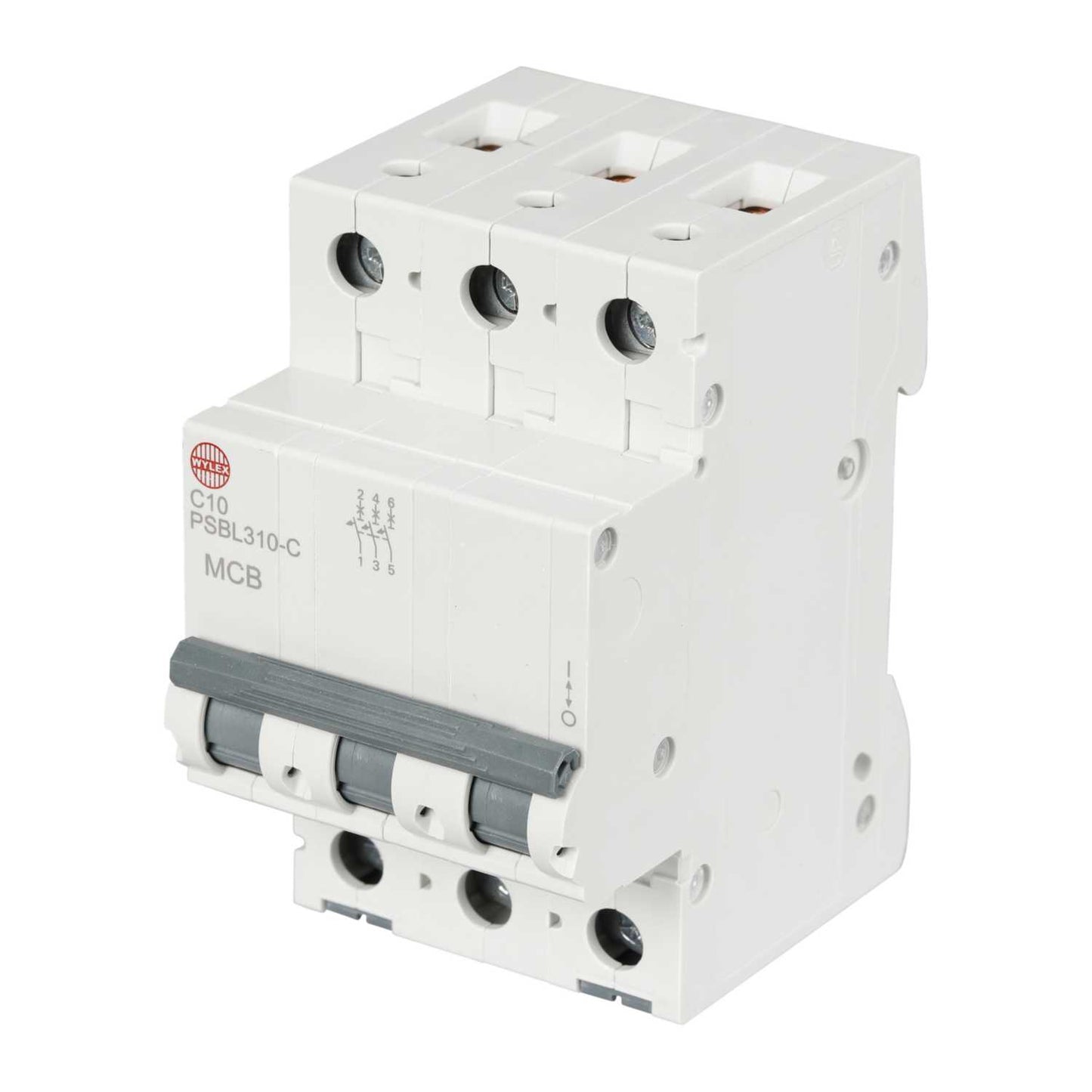 Wylex 10A Triple Pole 10kA C Curve MCB