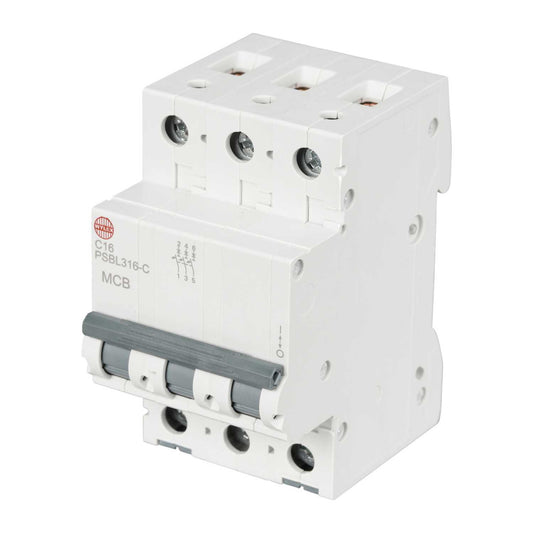Wylex 16A Triple Pole 10kA C Curve MCB