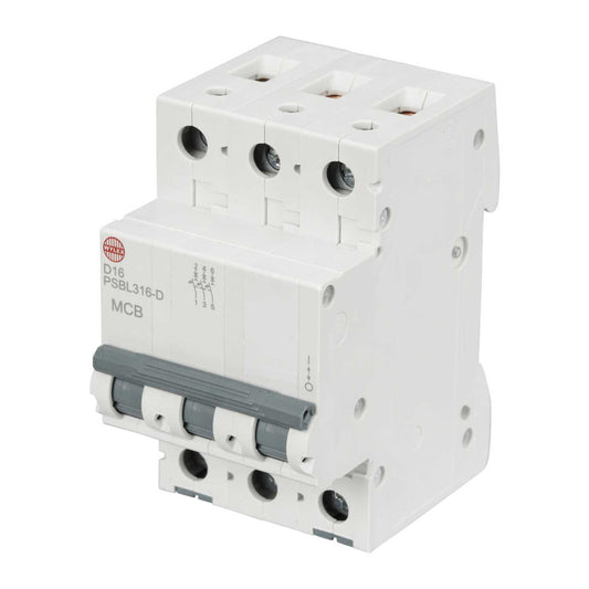 Wylex 16A Triple Pole 10kA D Curve MCB