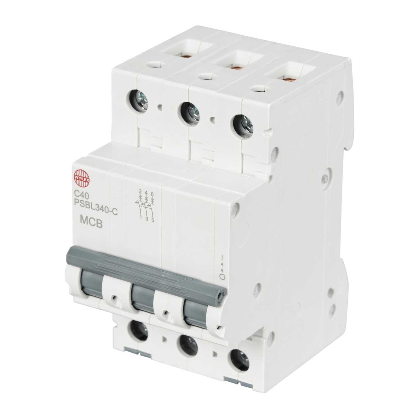 Wylex 40A Triple Pole 10kA C Curve MCB