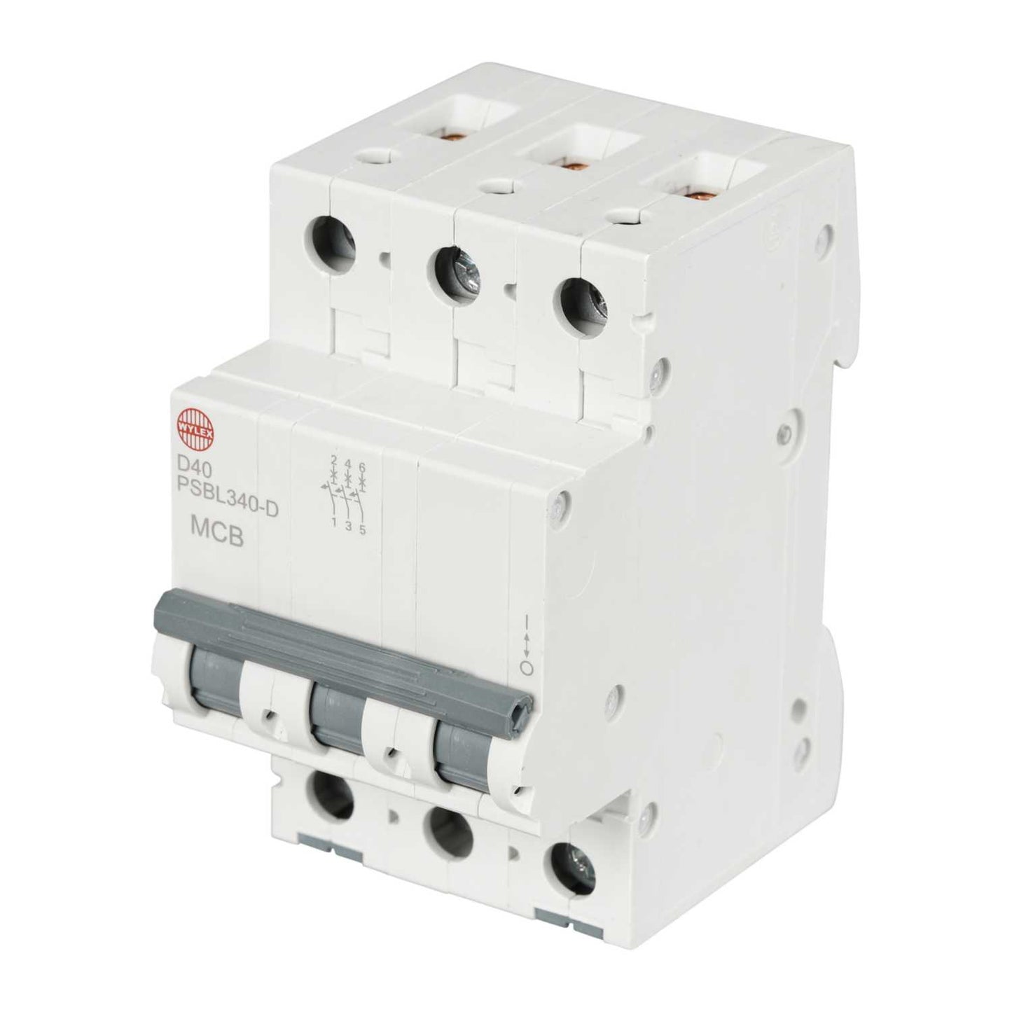 Wylex 40A Triple Pole 10kA D Curve MCB