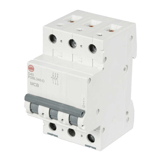 Wylex 40A Triple Pole 10kA D Curve MCB