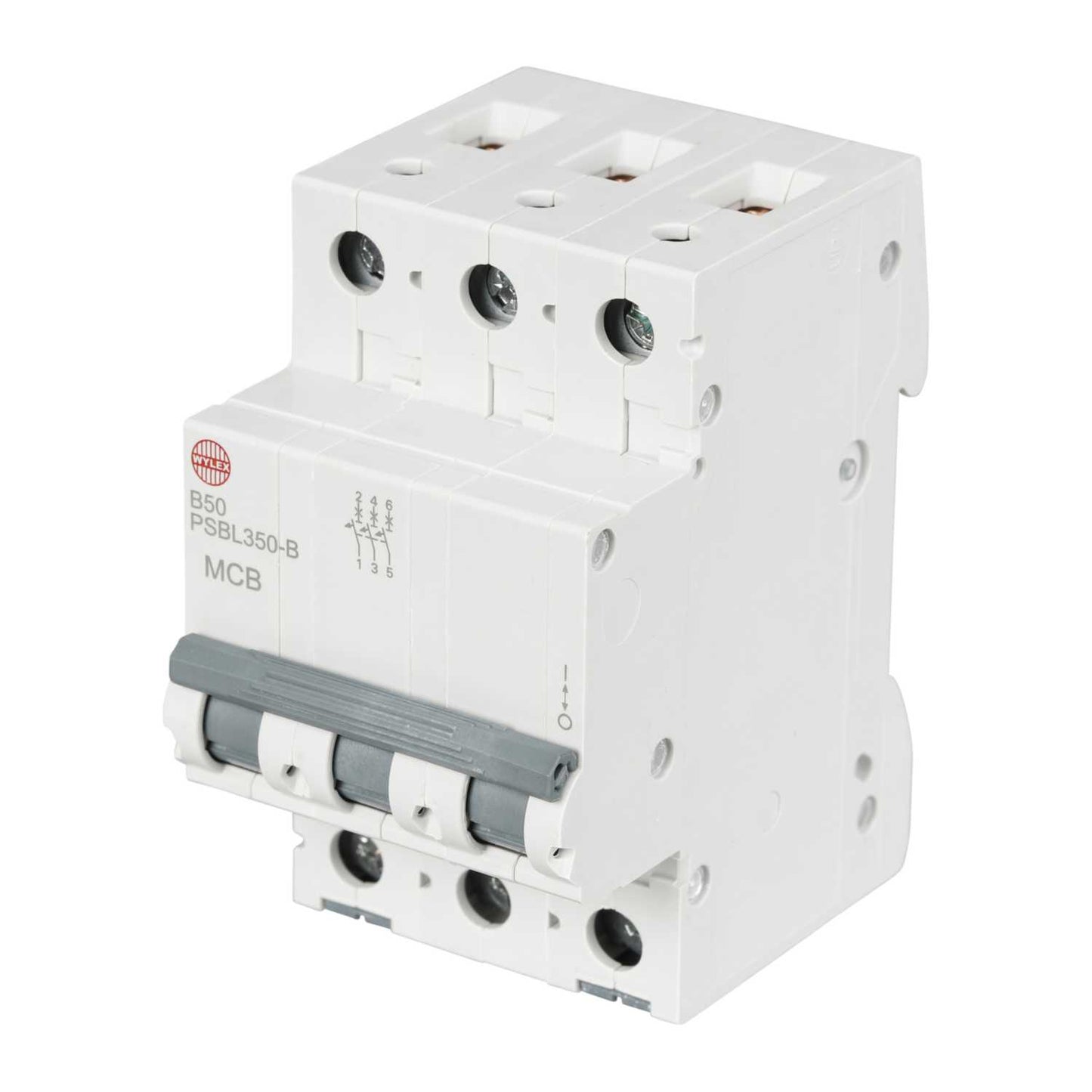 Wylex 50A Triple Pole 10kA B Curve MCB