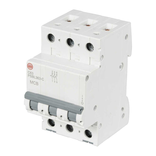 Wylex 63A Triple Pole 10kA C Curve MCB