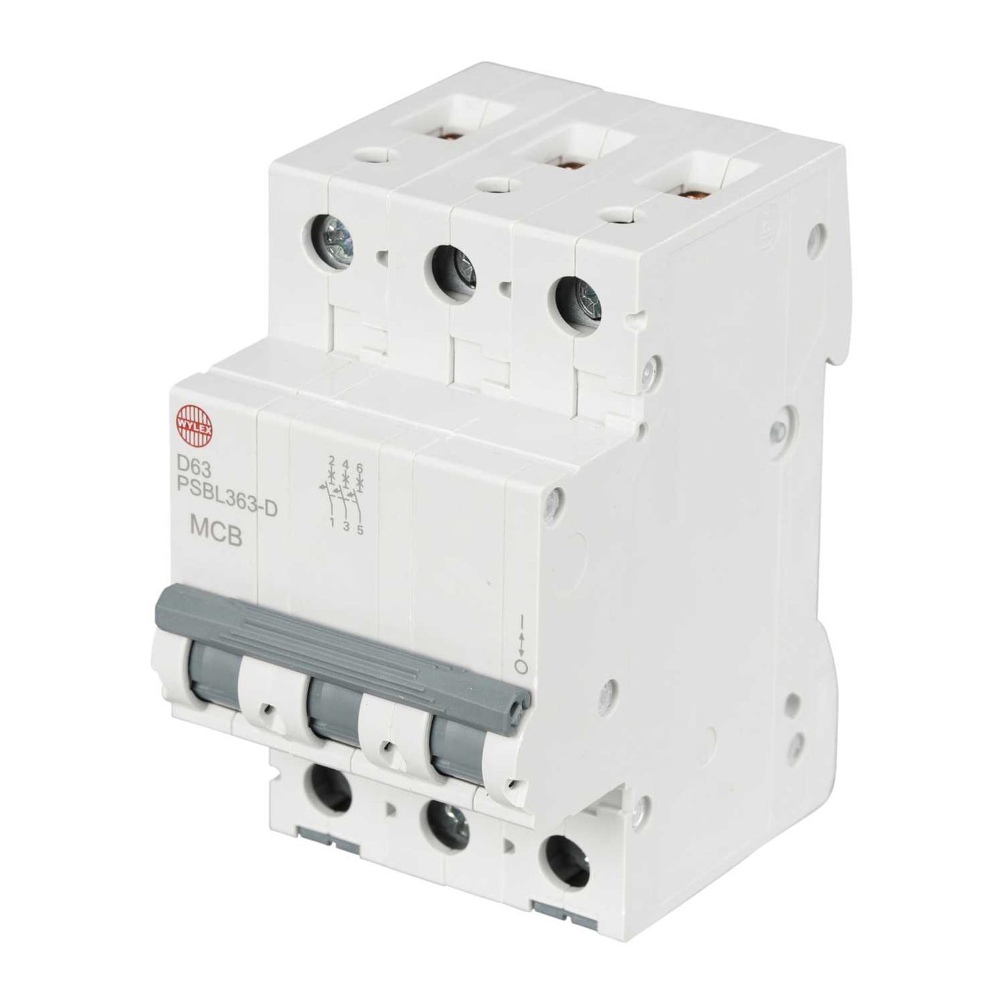 Wylex 63A Triple Pole 10kA D Curve MCB