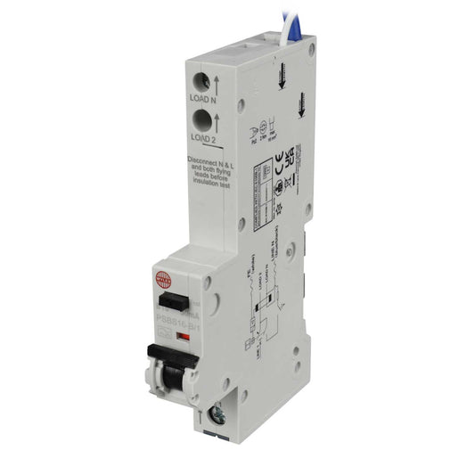 Wylex Psbs 16A 1P+N 1 Module B Curve 10kA 30mA Type A Rcbo