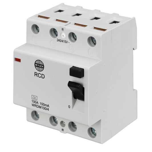 Wylex 100A 4 Pole 100mA Type A RCD