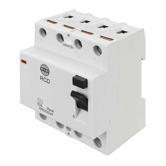 Wylex 63A 4 Pole 30mA Type A RCD