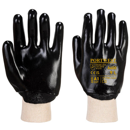 PVC Knitwrist, L, R, Black