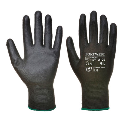 PU Palm Glove - Carton (480 Pairs), M, R, Black