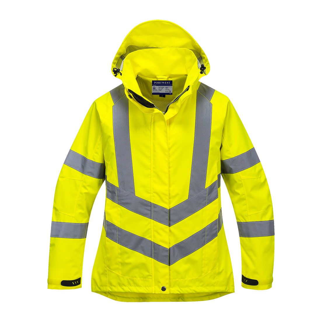 Hi-Vis Women's Breathable Rain Jacket, L, R, Yellow