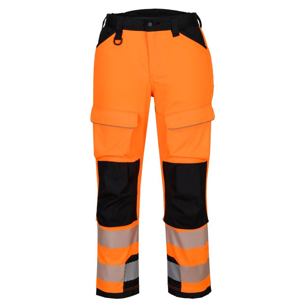 PW3 Hi-Vis Harness Trouser, 28, R, Orange/Black