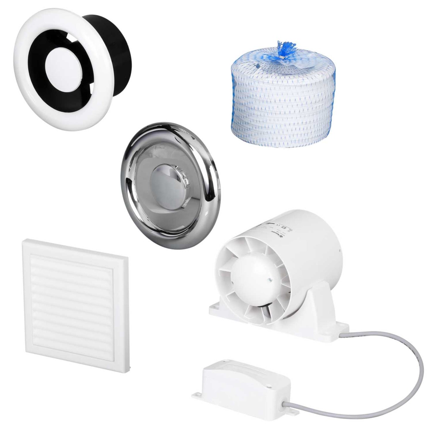 Xpelair Airline 100 100mm 4" In-Duct Fan Kit
