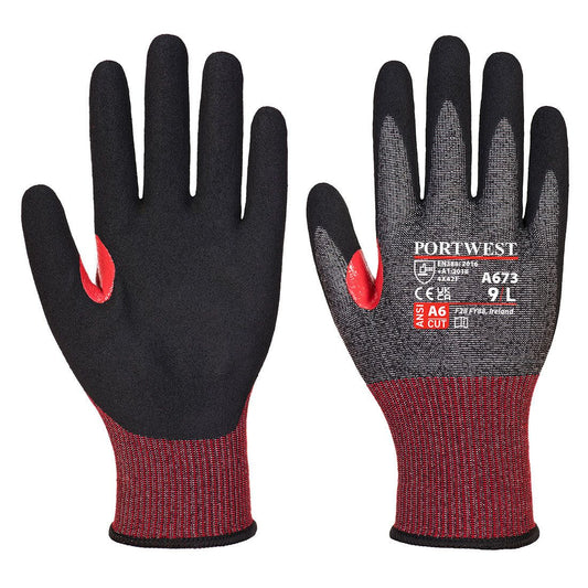 CS Cut F18 Nitrile Glove, L, R, Black