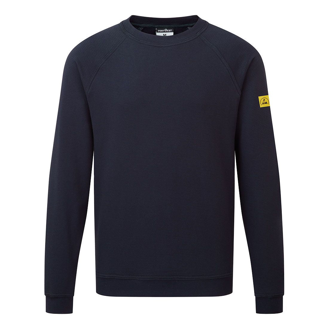 Anti-Static ESD Sweatshirt, 4XL, R, Navy