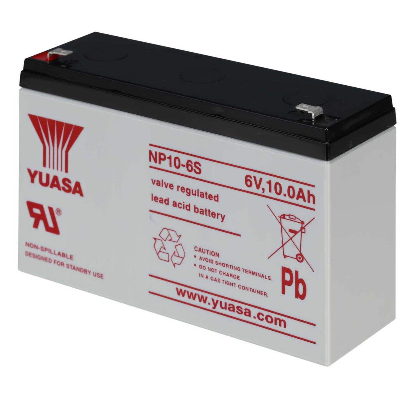 Yuasa 10Ah 6V Sealed Lead Acid Battery