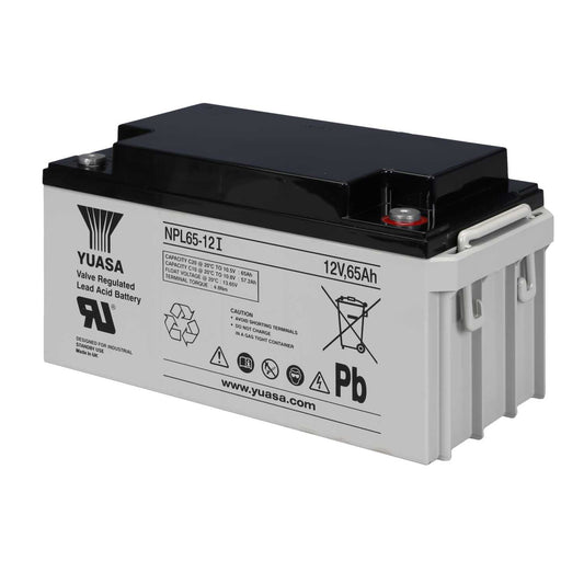 Yuasa 65Ah 12V Long Life Flame Retardant Sealed Lead Acid Battery