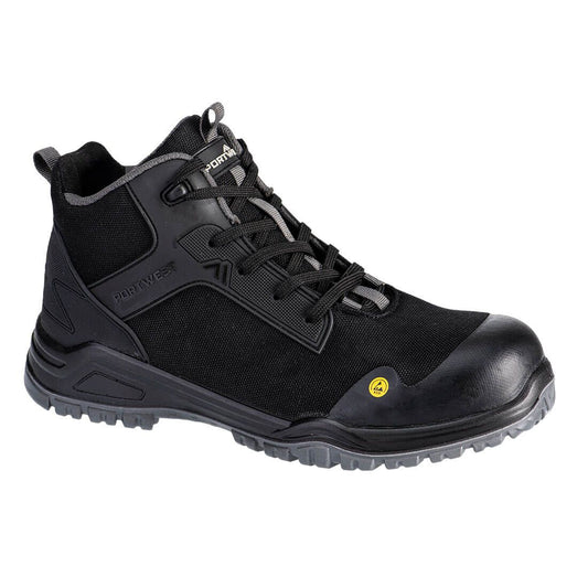 Bevel Composite Mid Boot S3S ESD SR FO, 38, , Black/Grey