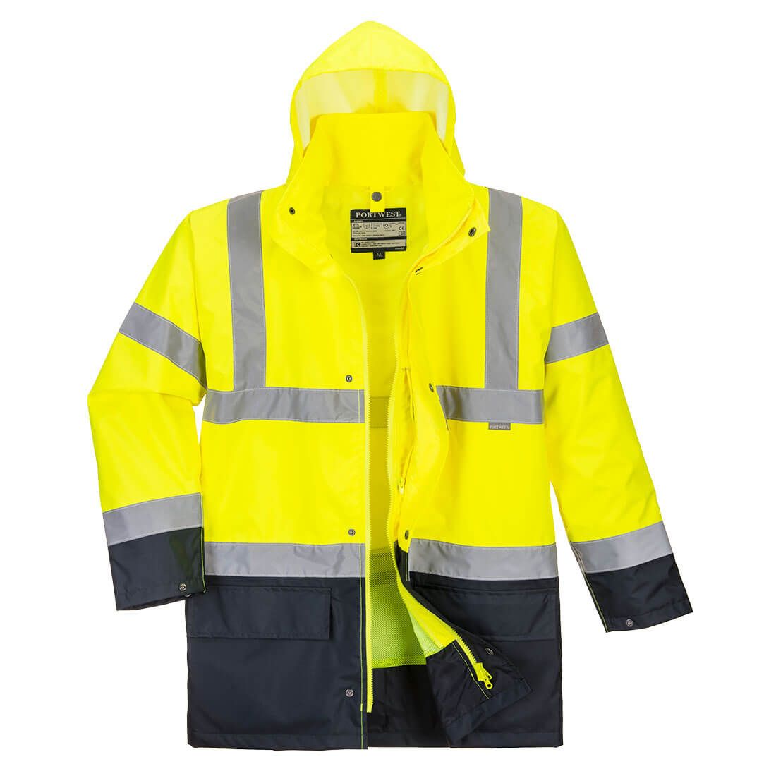 Hi-Vis 5-in-1 Contrast Essential Jacket , L, R, Yellow/Black